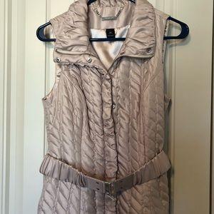 Quilted belted vest